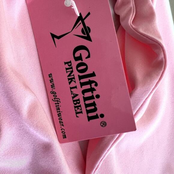 Golftini Golf Top Polo Shirt Women Medium Pink Long Sleeve UPF 30 Sun Protection - Picture 13 of 13
